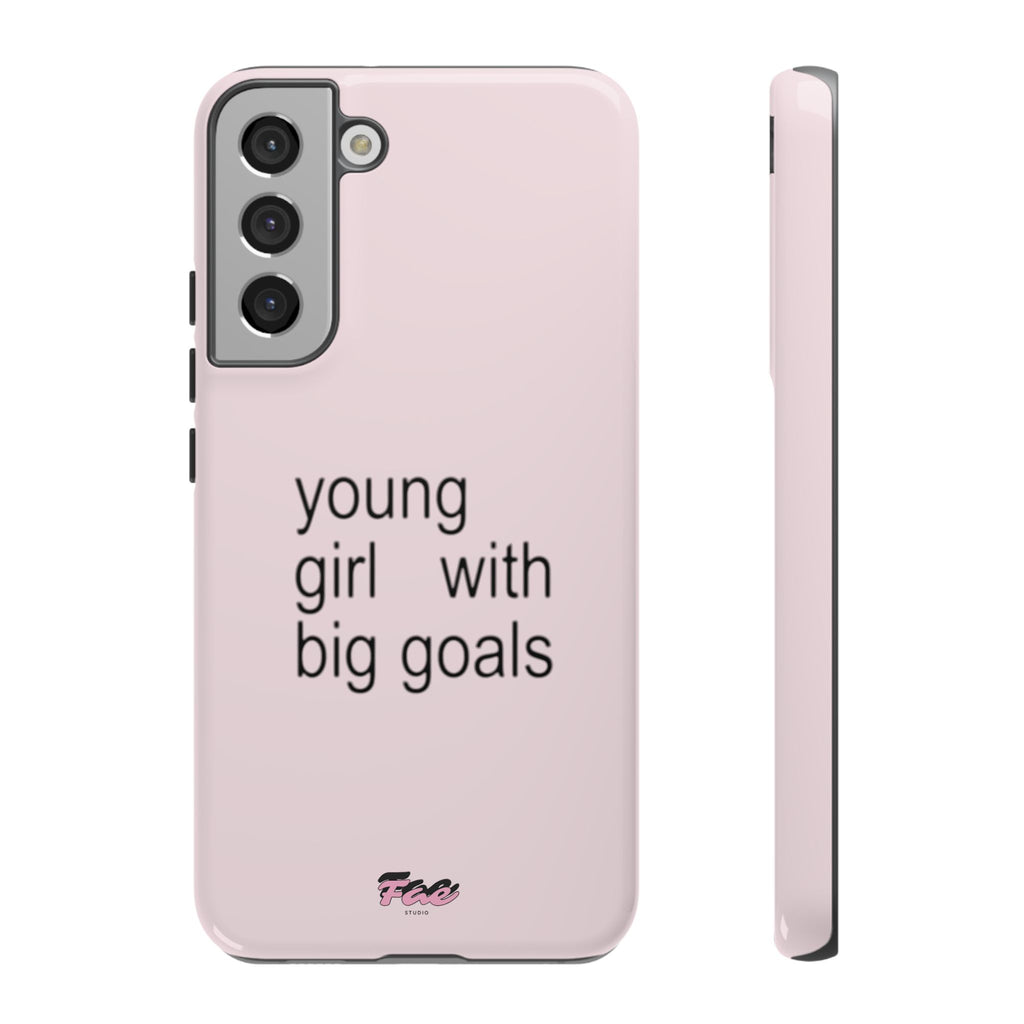Young girl with big goals case