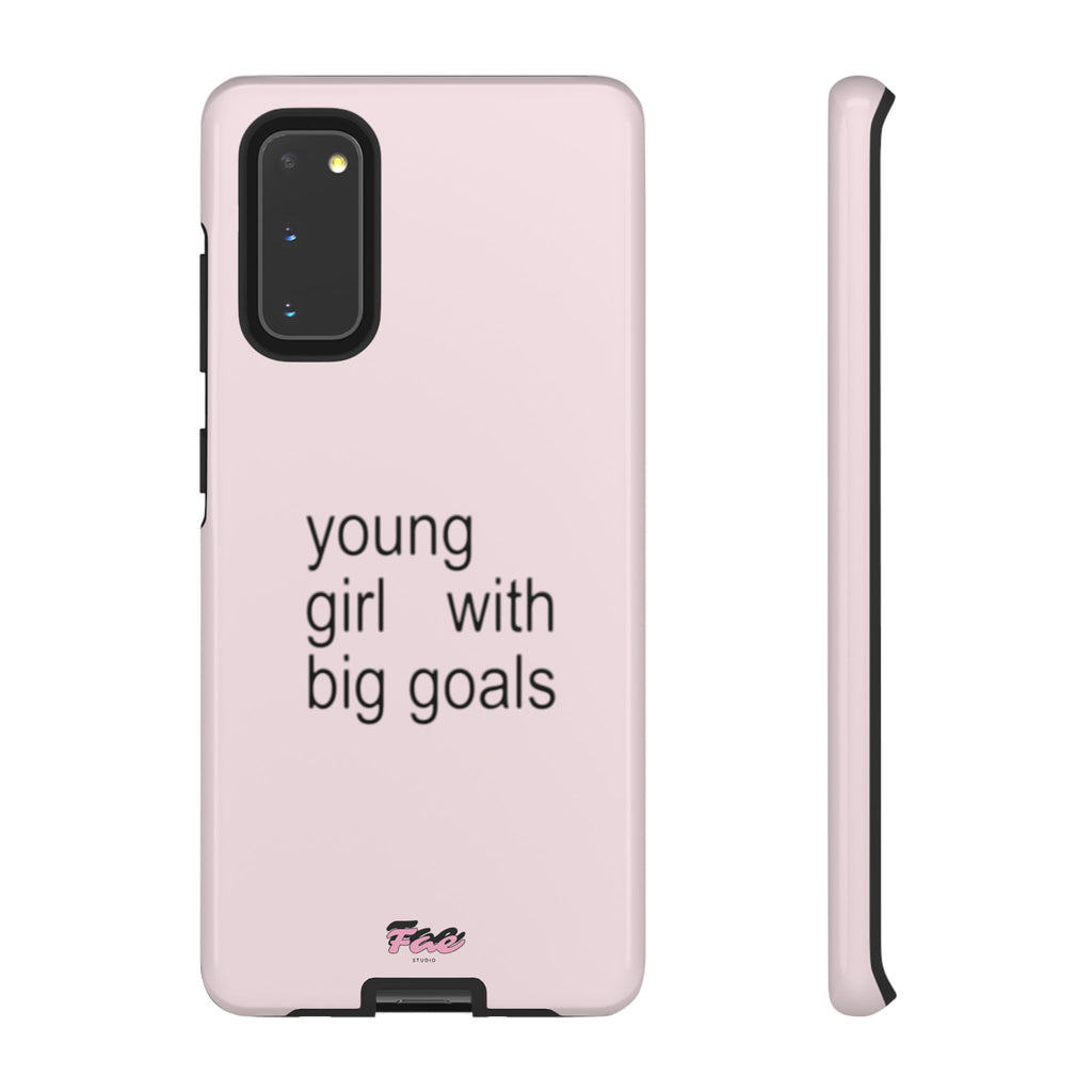Young girl with big goals case