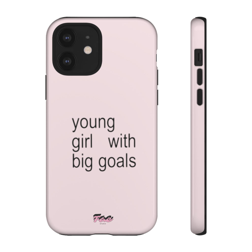 Young girl with big goals case