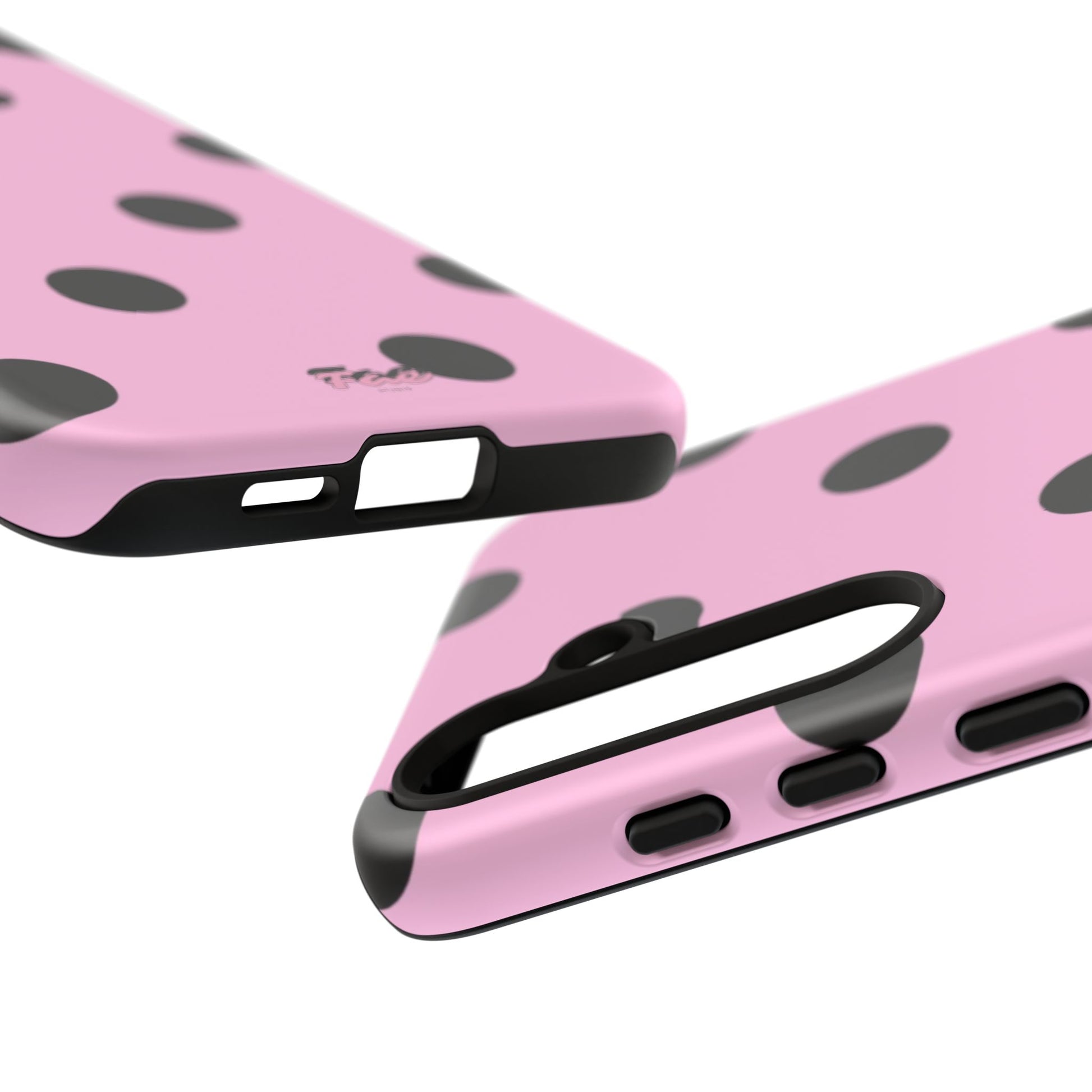 dark pink polka dot case