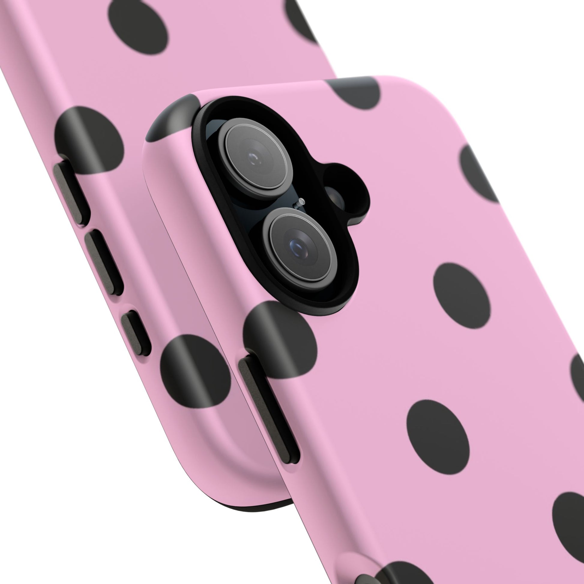 dark pink polka dot case