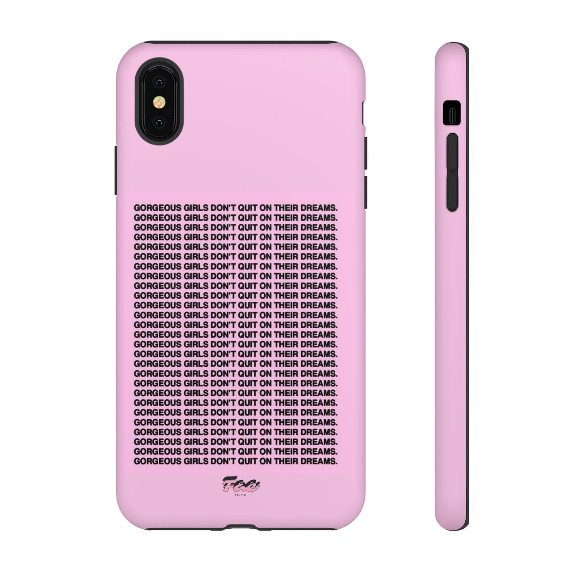 Gorgeous girl don't quit on their dreams  case