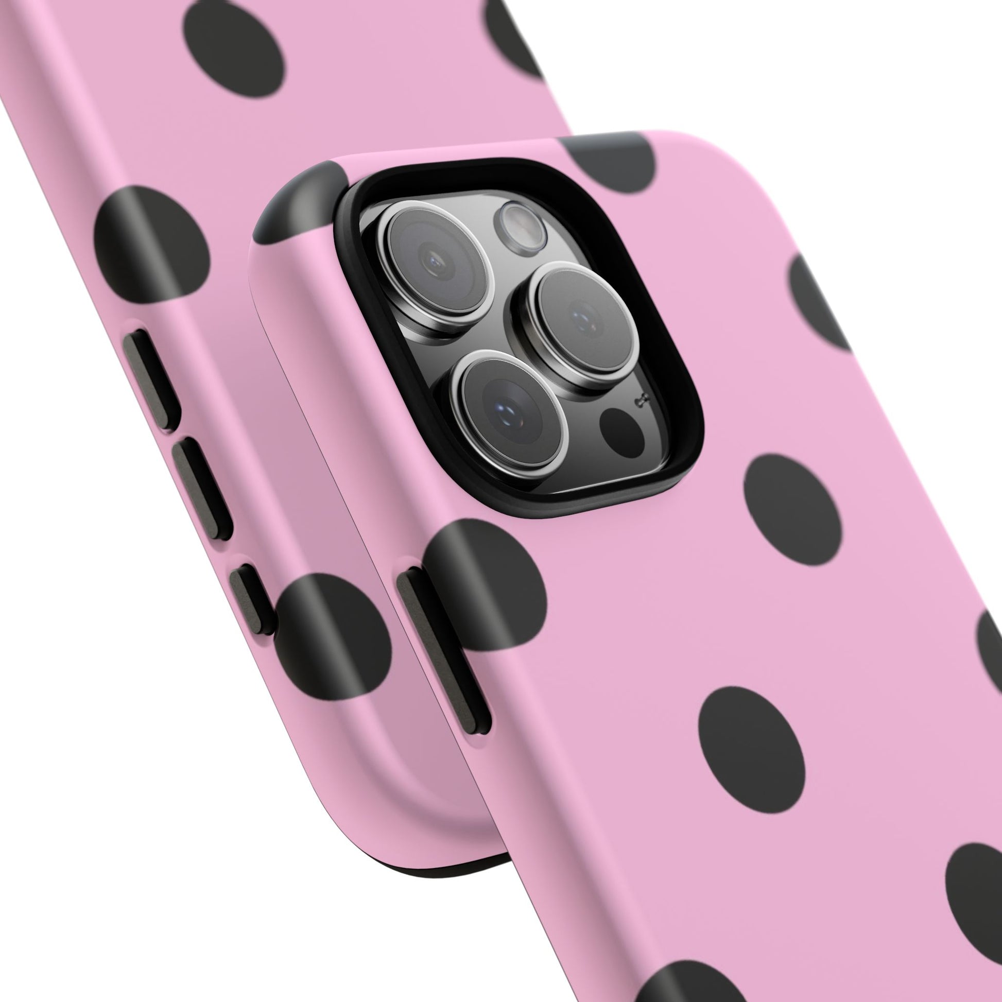 dark pink polka dot case