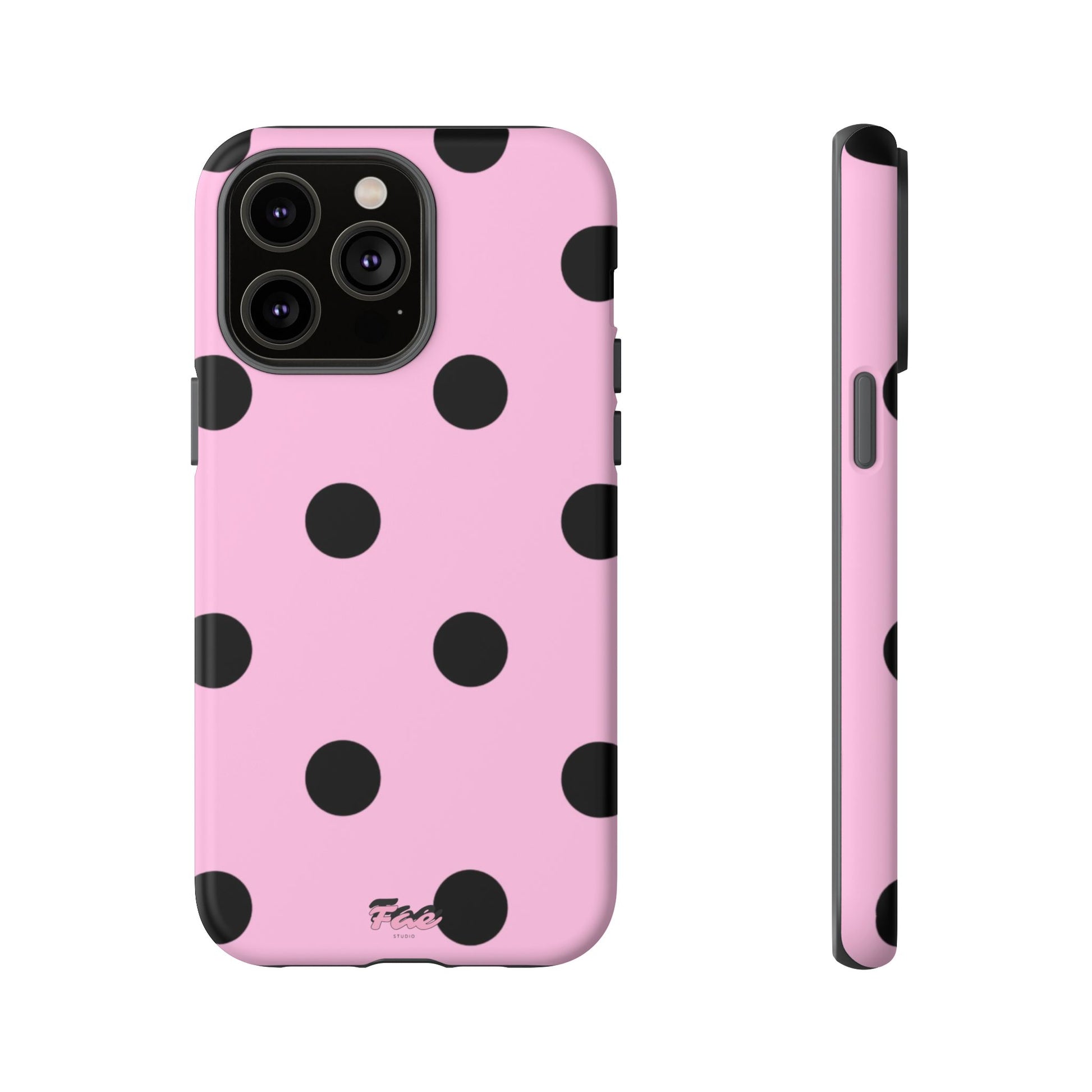 dark pink polka dot case