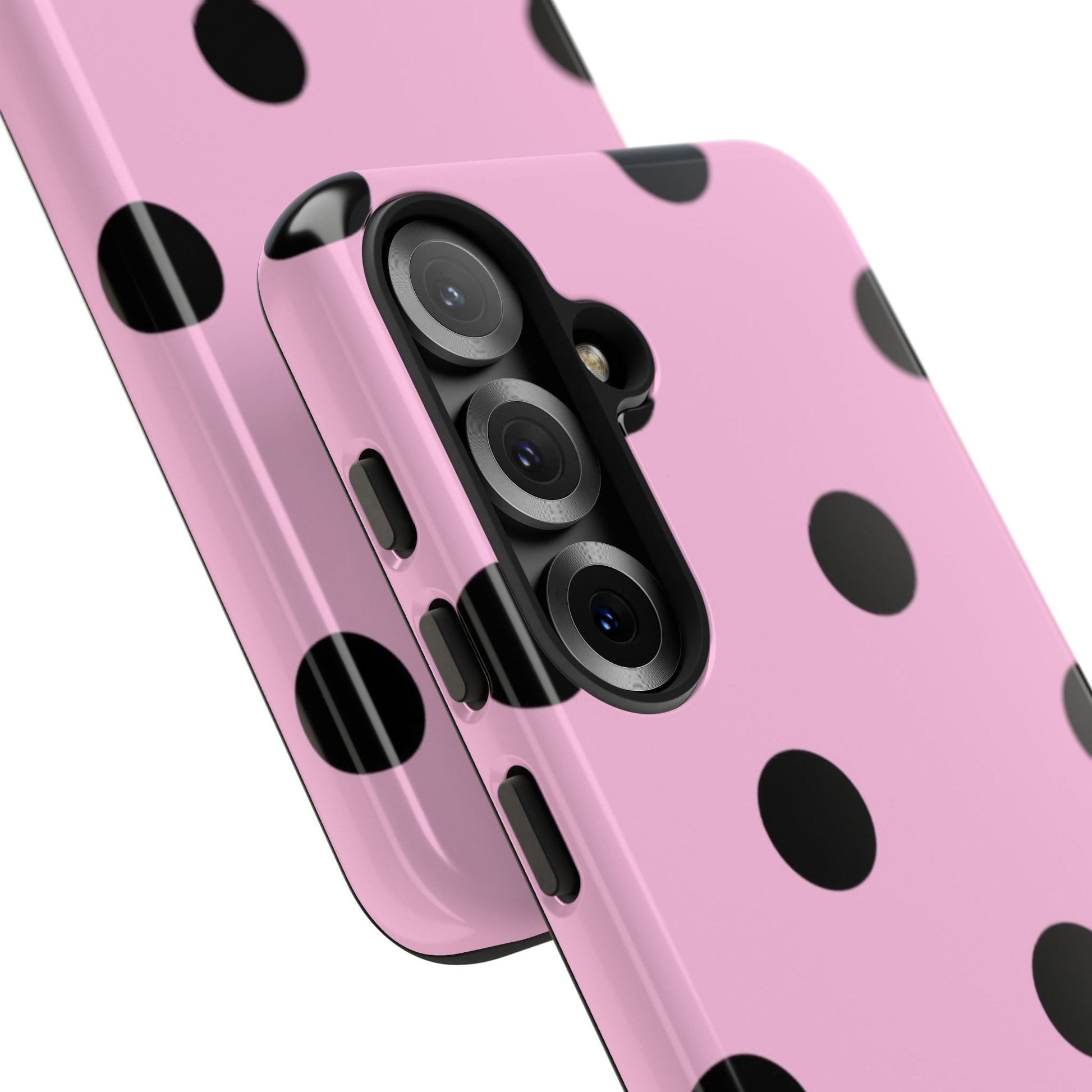 dark pink polka dot case