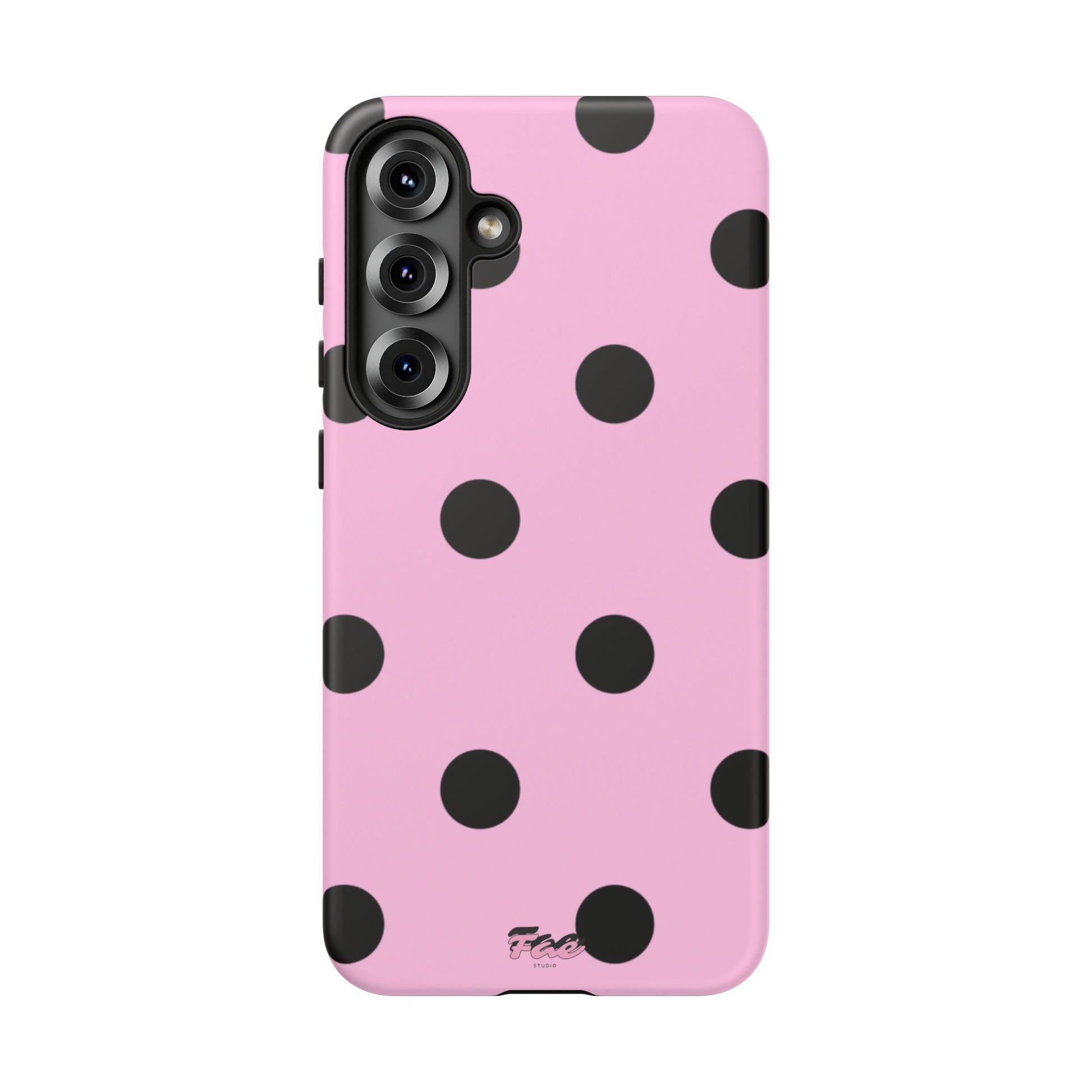 dark pink polka dot case
