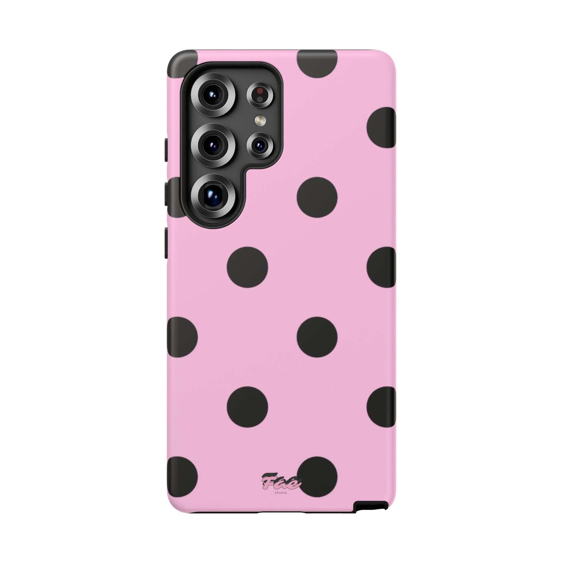 dark pink polka dot case