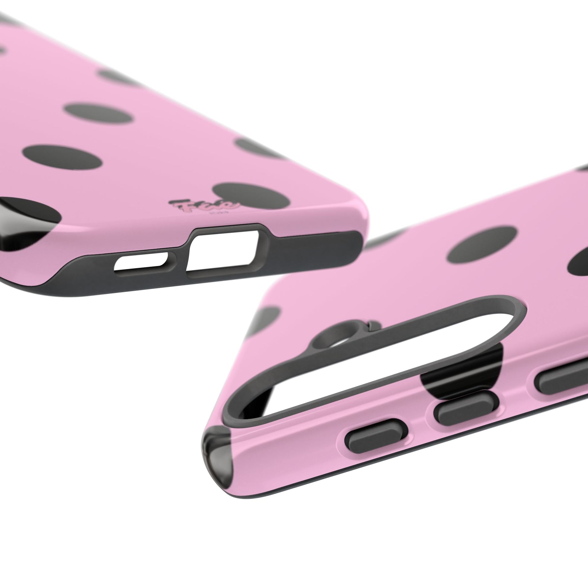 dark pink polka dot case