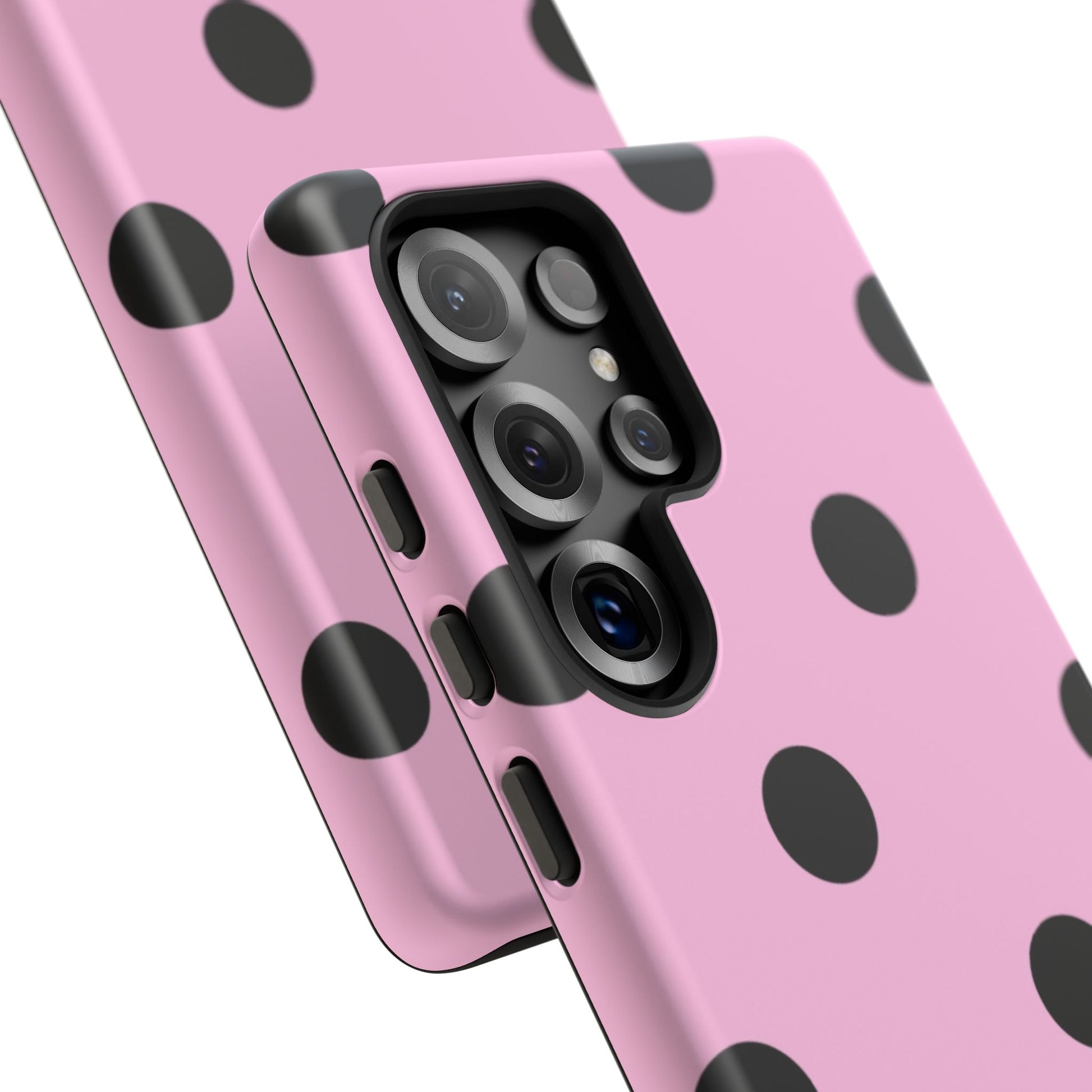 dark pink polka dot case