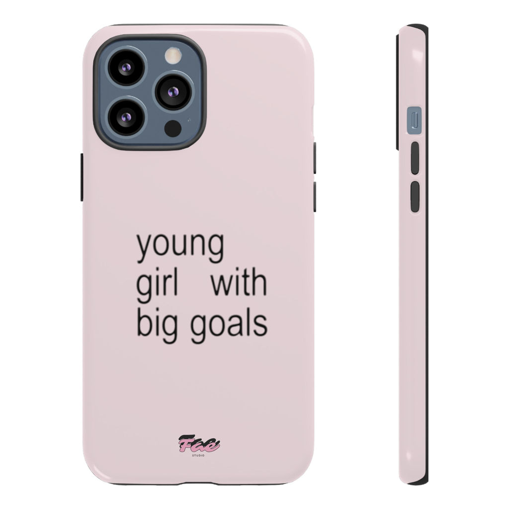 Young girl with big goals case