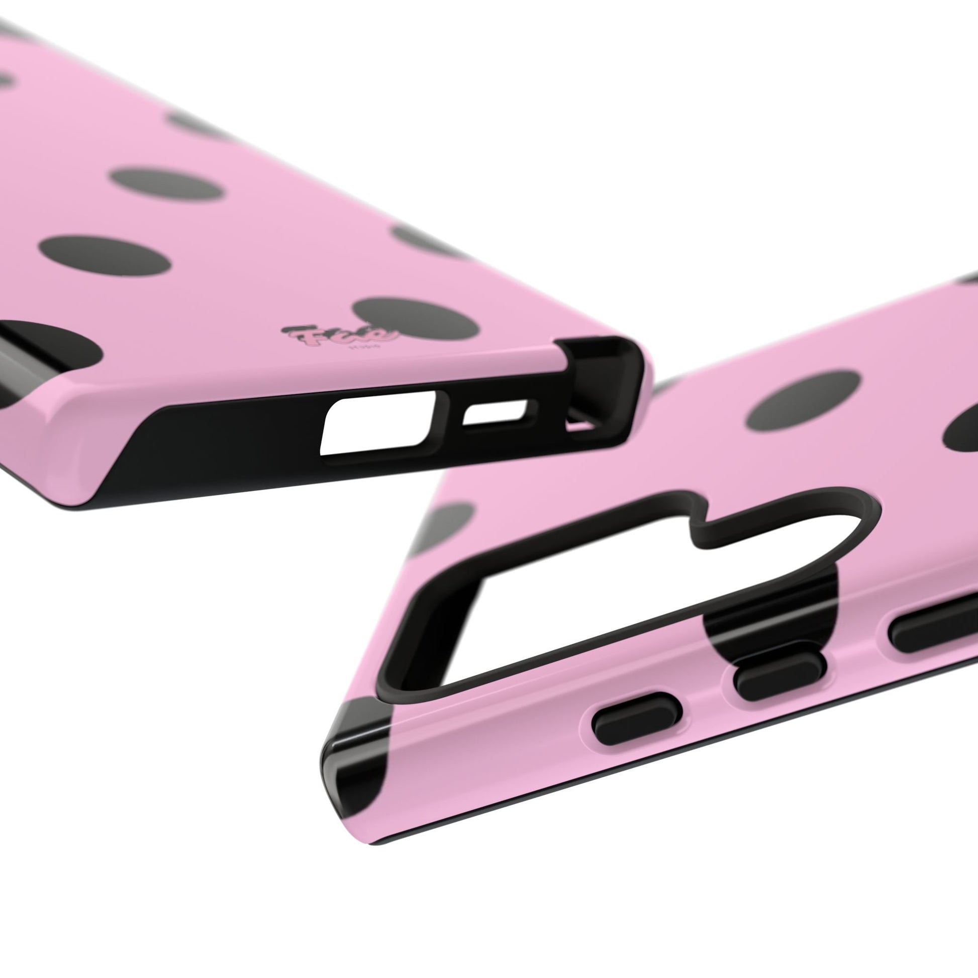 dark pink polka dot case