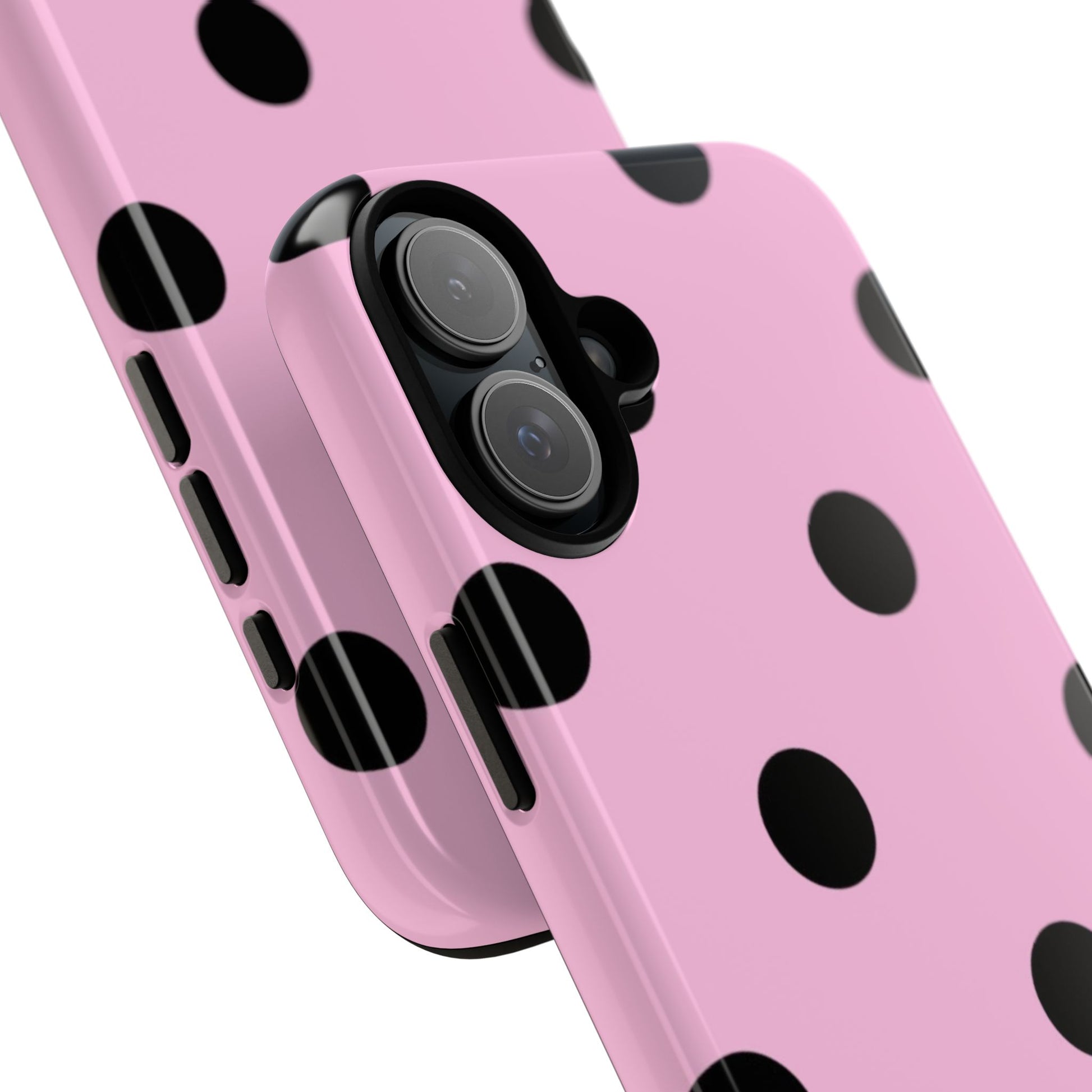 dark pink polka dot case