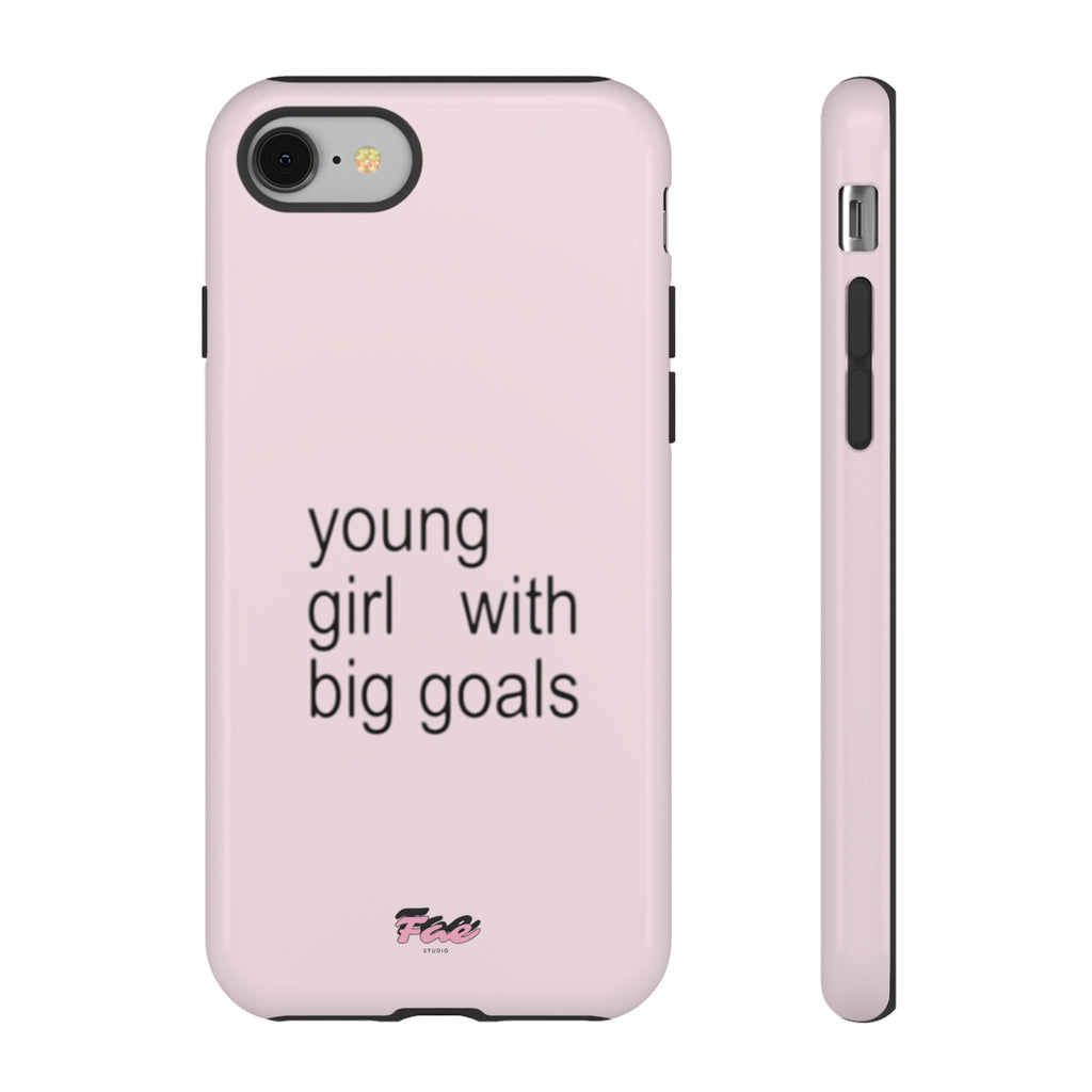 Young girl with big goals case