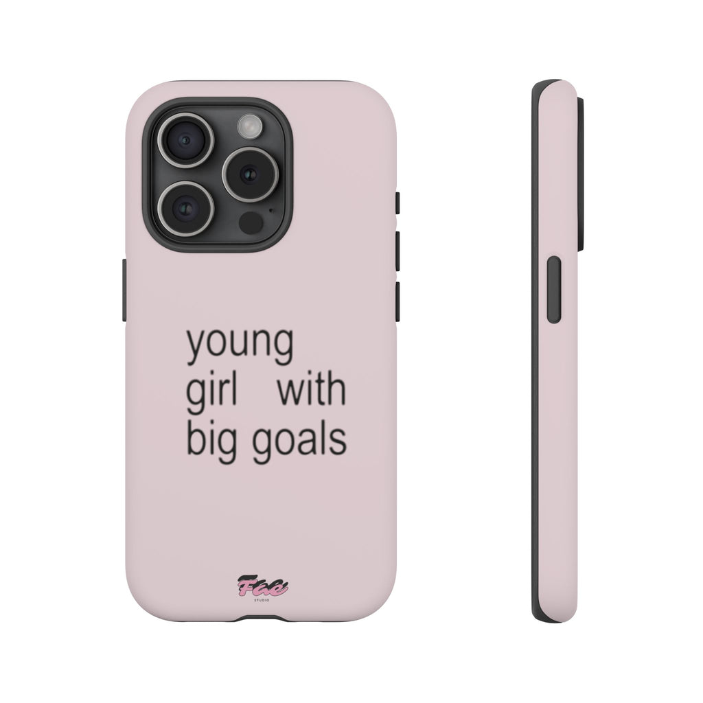 Young girl with big goals case