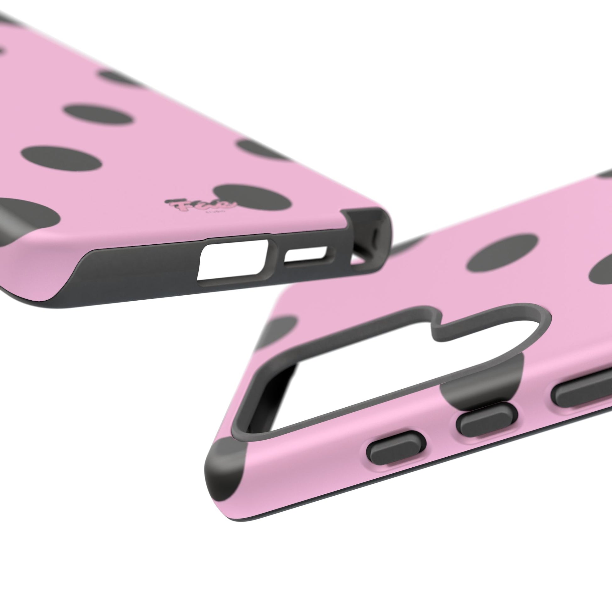 dark pink polka dot case