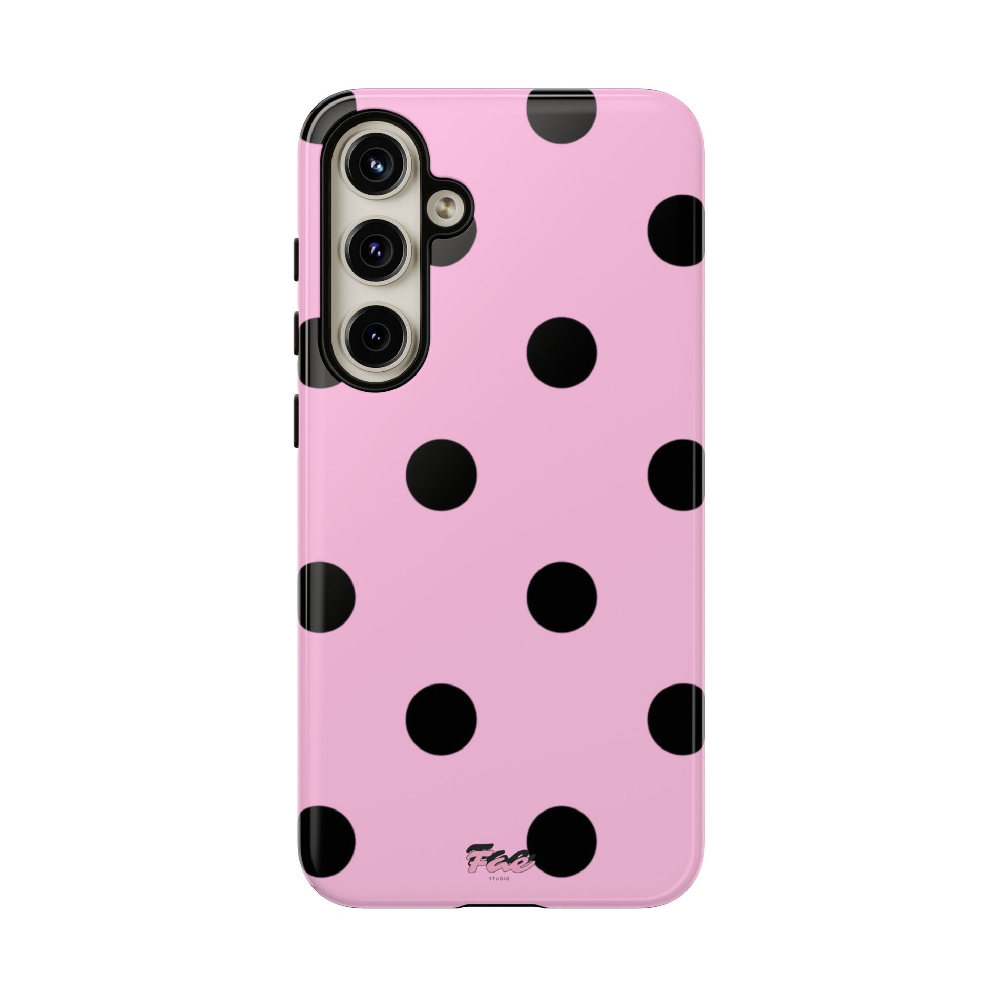 dark pink polka dot case