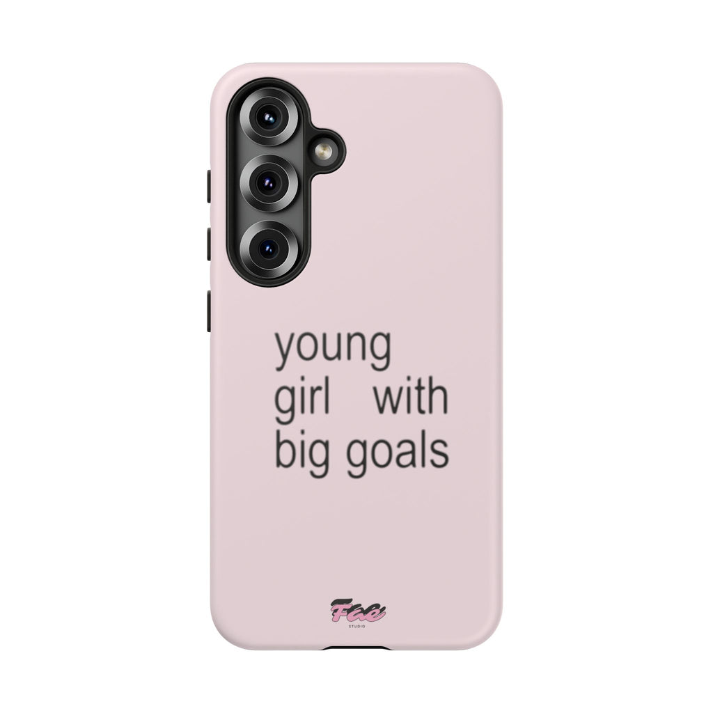 Young girl with big goals case