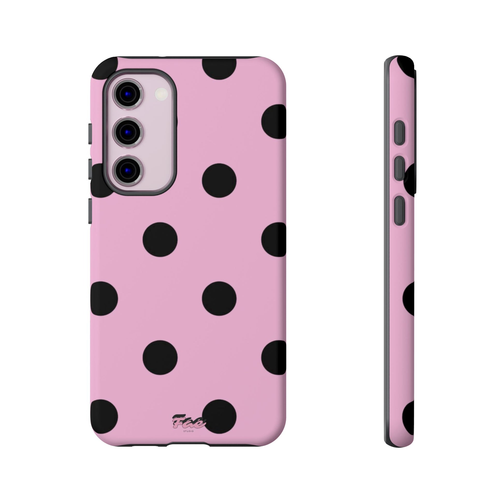 dark pink polka dot case