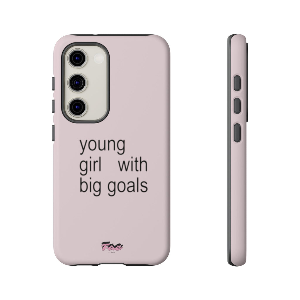 Young girl with big goals case