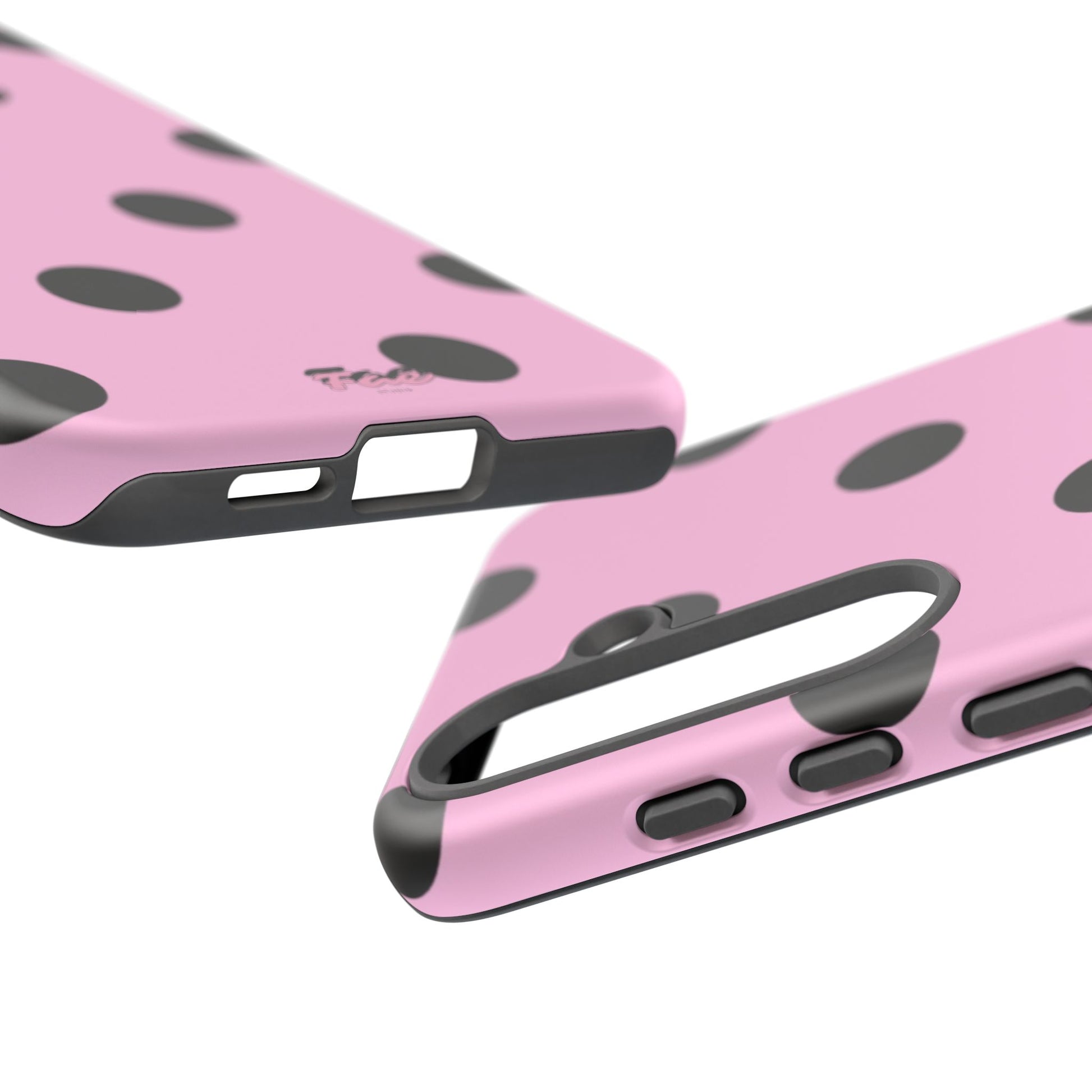 dark pink polka dot case