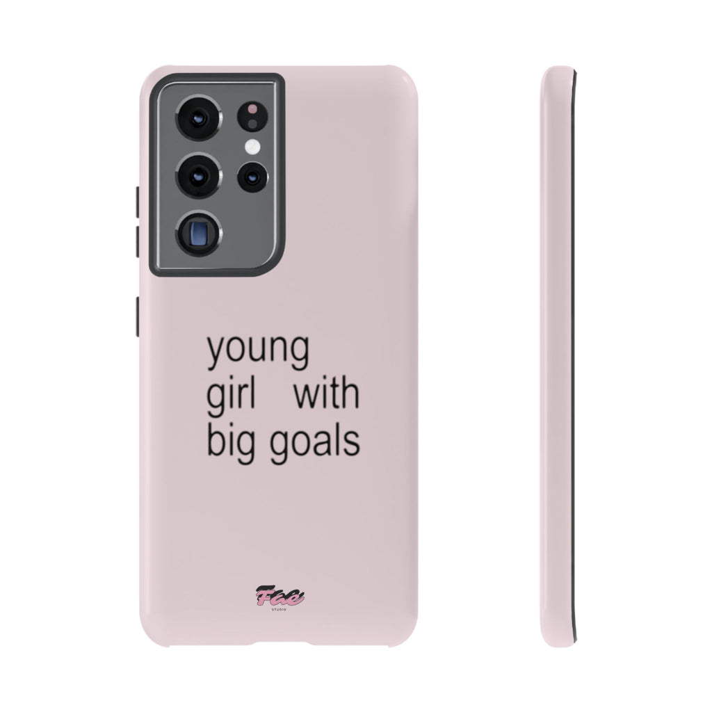 Young girl with big goals case