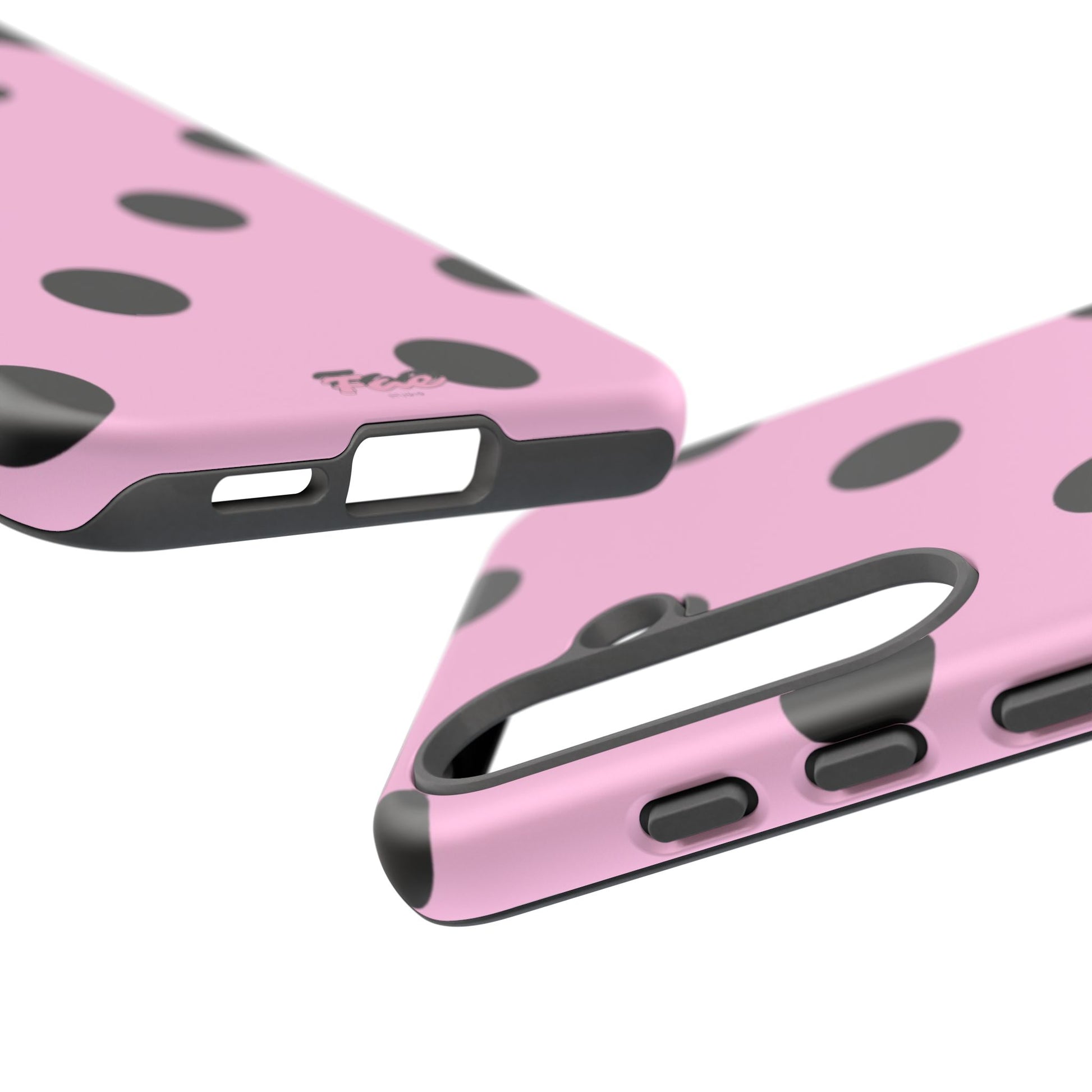 dark pink polka dot case