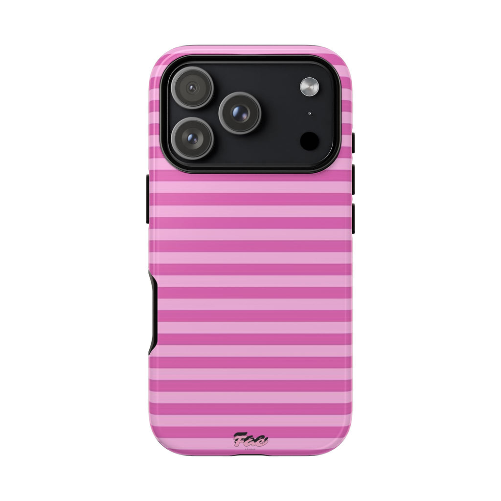 Pink striped case