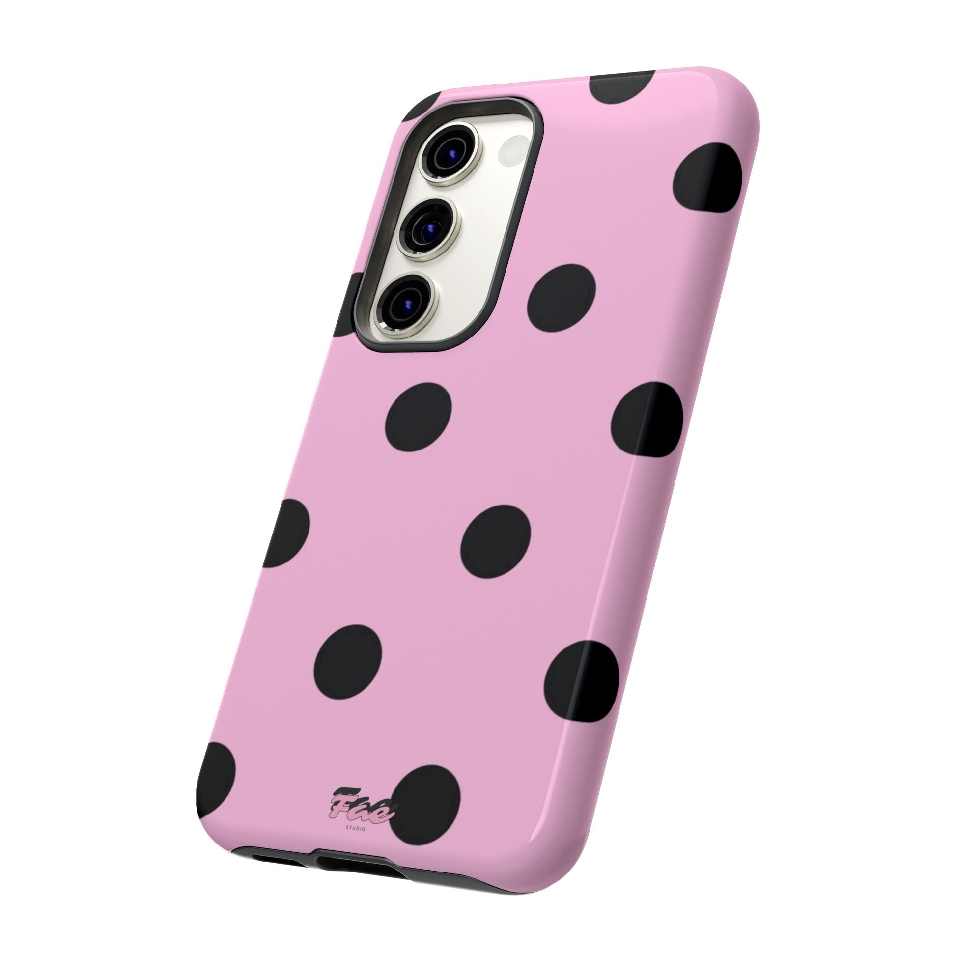 dark pink polka dot case