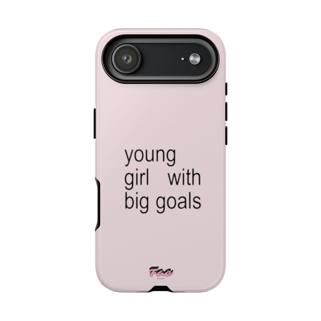 Young girl with big goals case