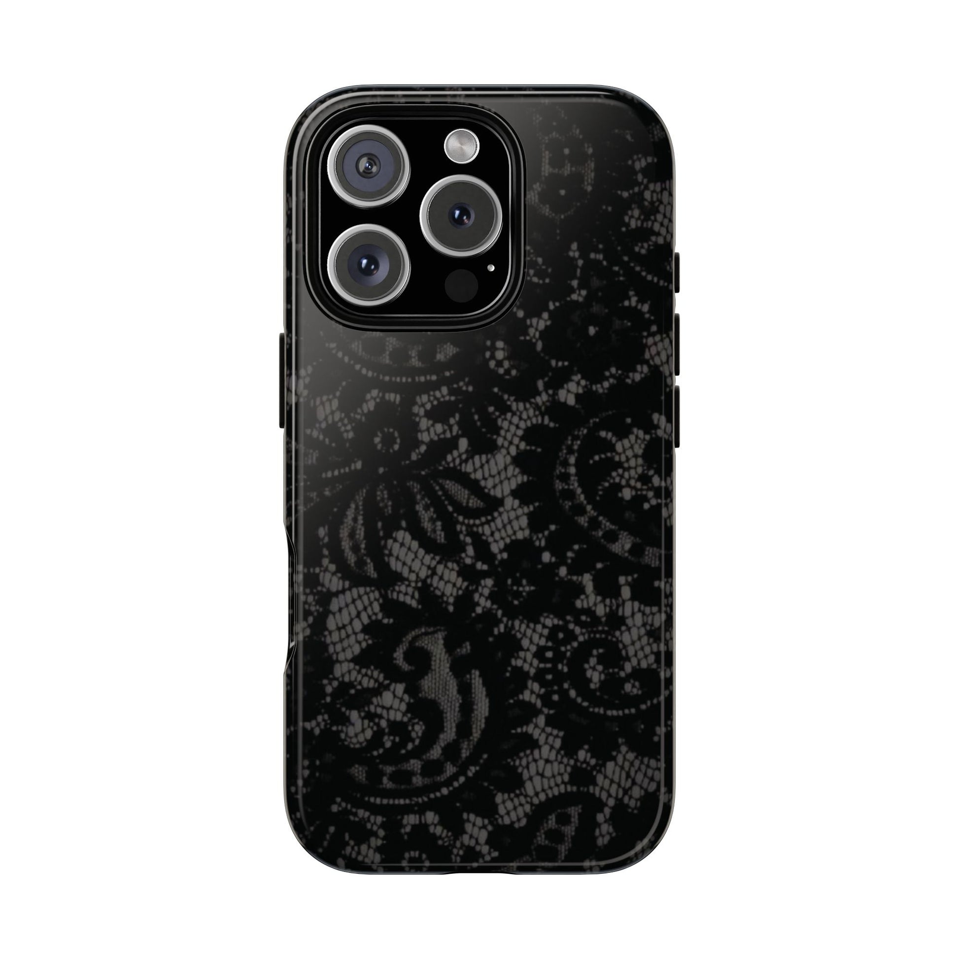 Black lace case - iPhone 17 Pro Max / Glossy Black lace case - iPhone 17 Pro Max / Glossy