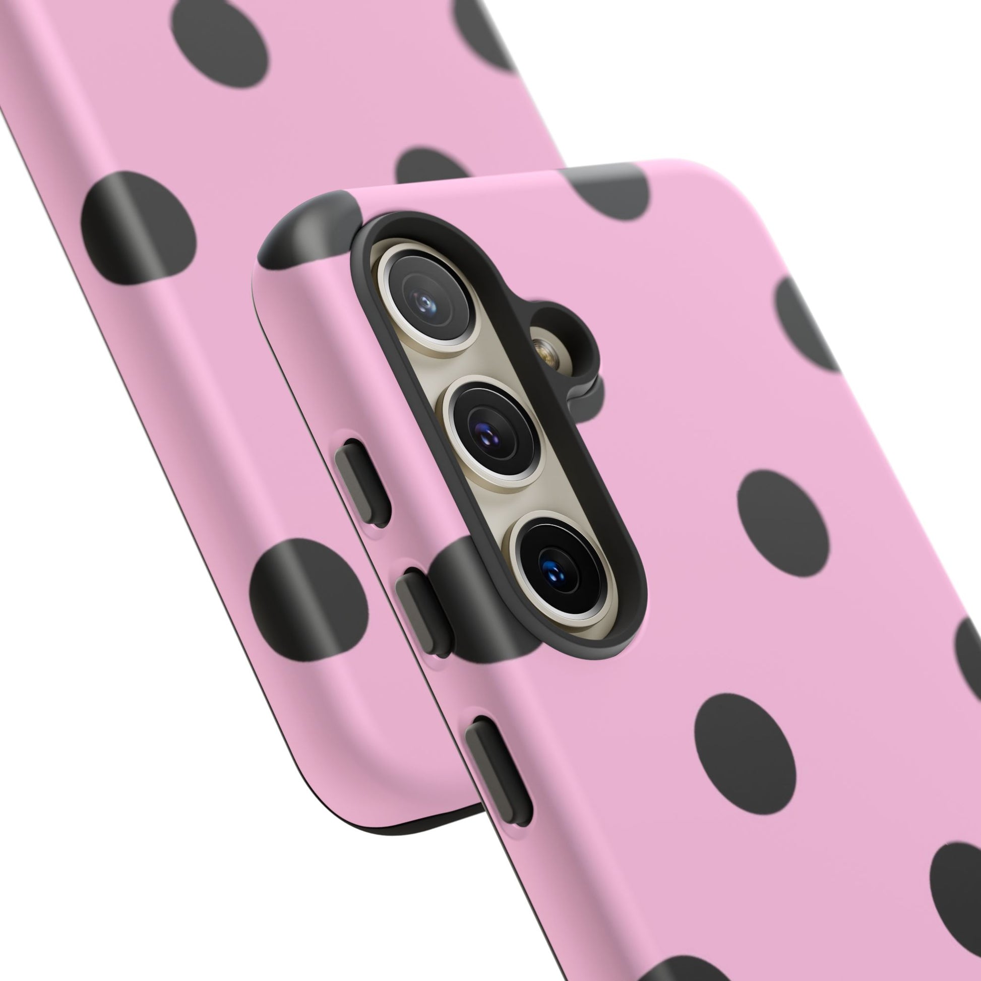 dark pink polka dot case