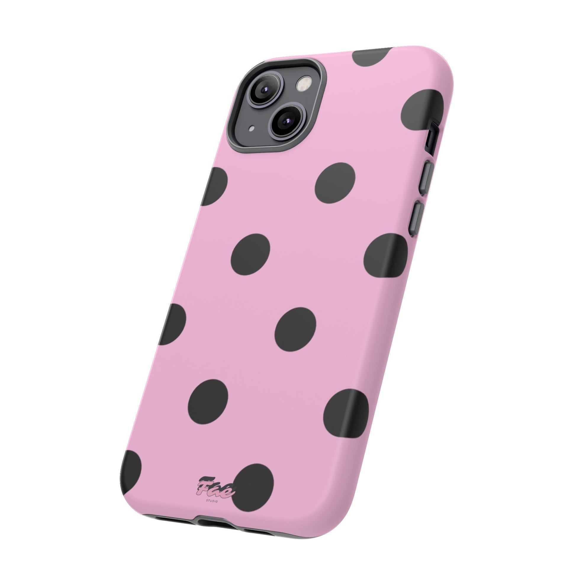 dark pink polka dot case