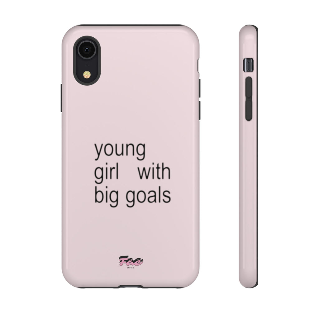 Young girl with big goals case