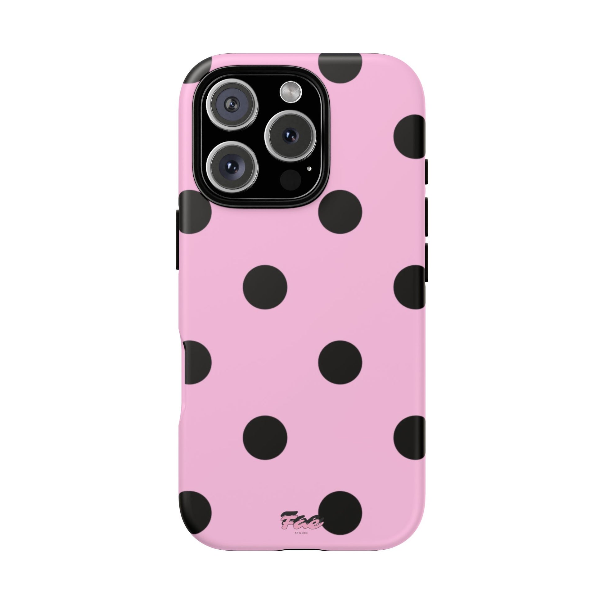 dark pink polka dot case