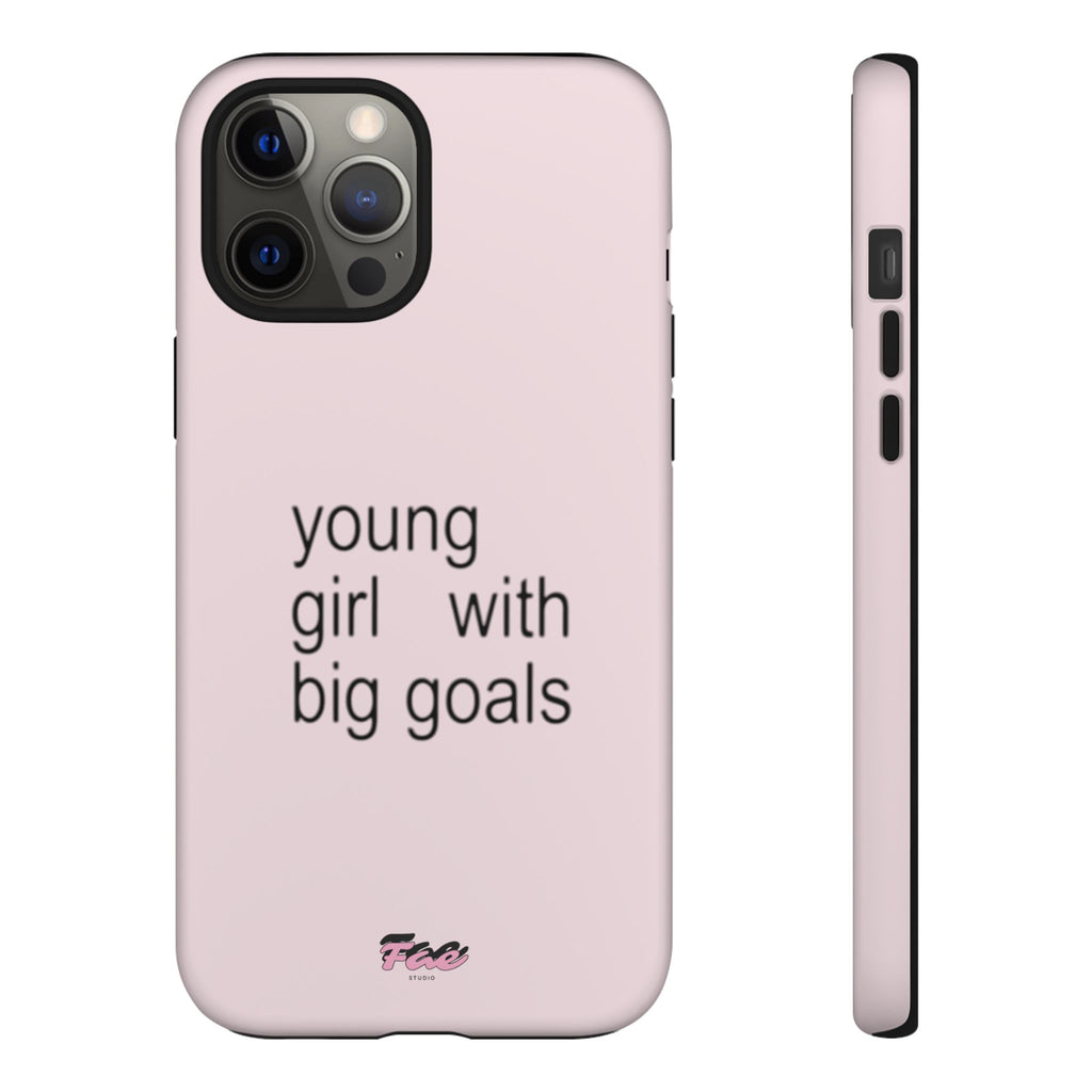 Young girl with big goals case