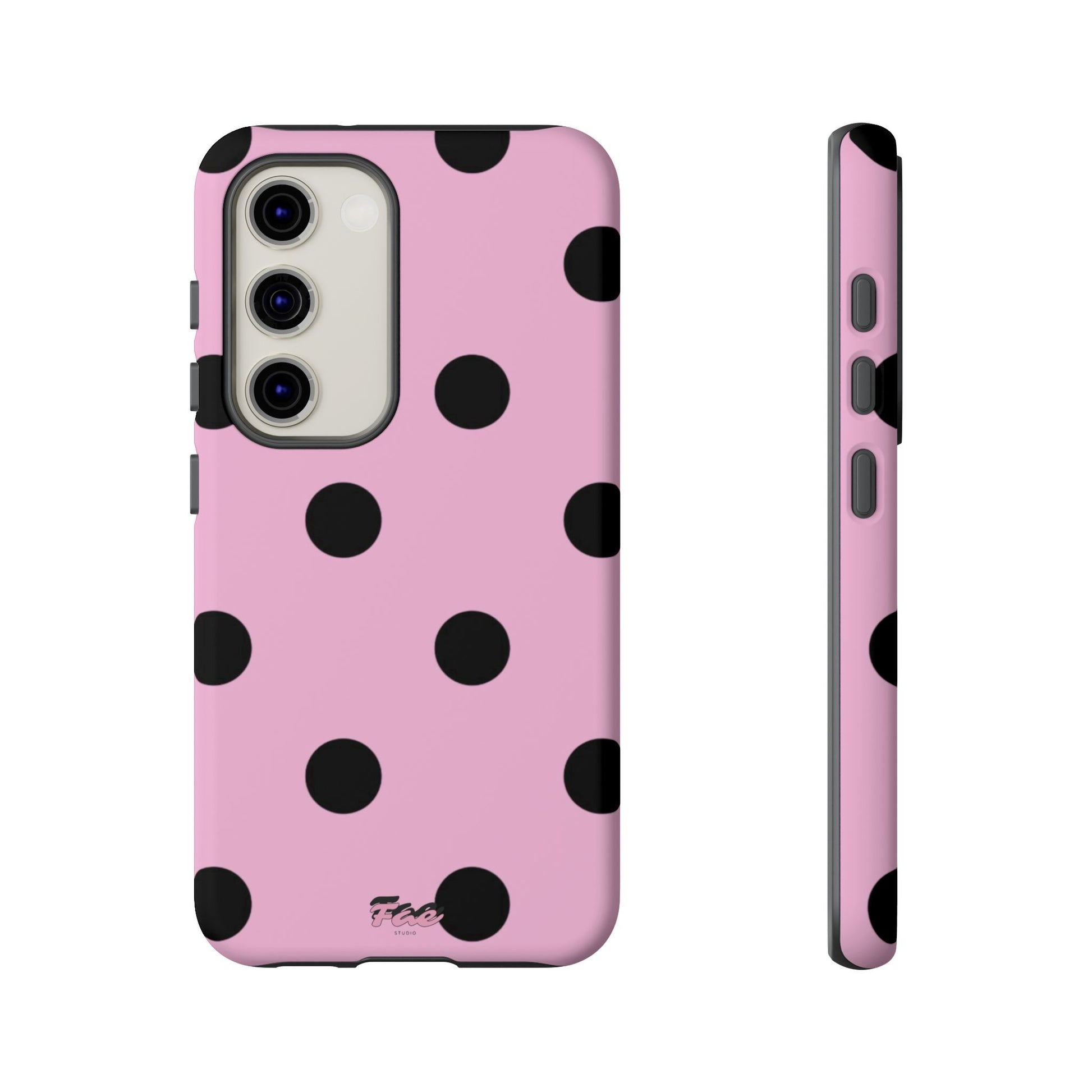 dark pink polka dot case