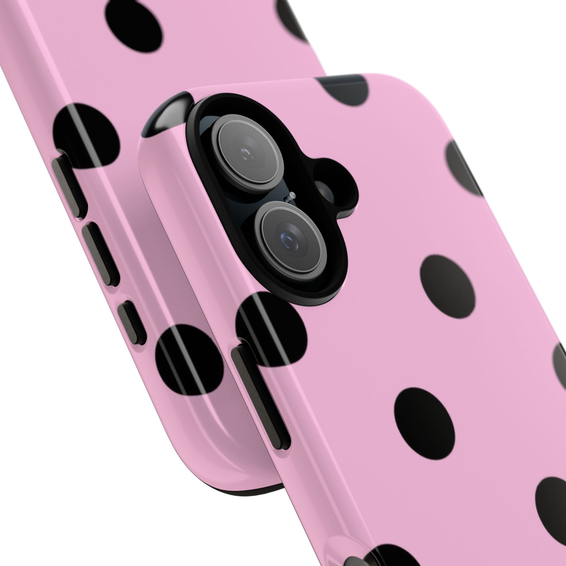 dark pink polka dot case