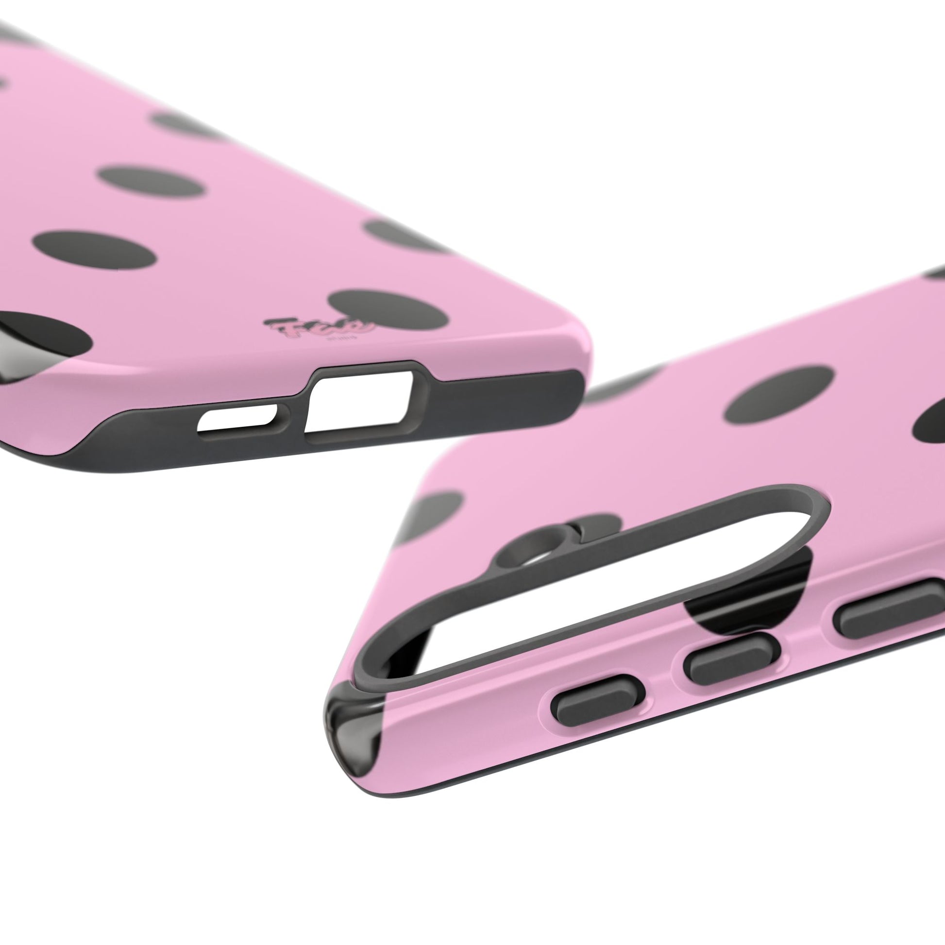dark pink polka dot case