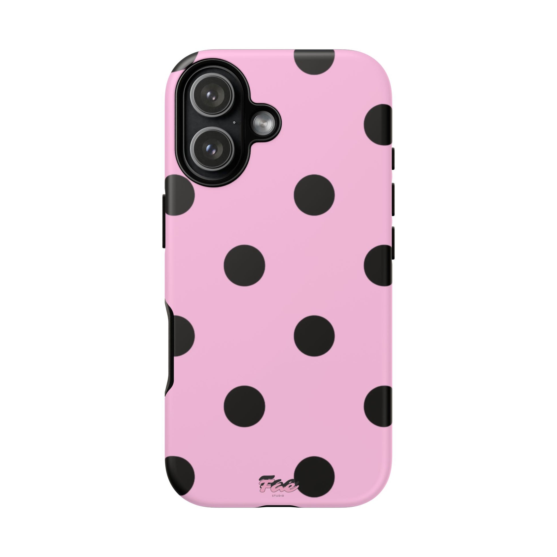dark pink polka dot case