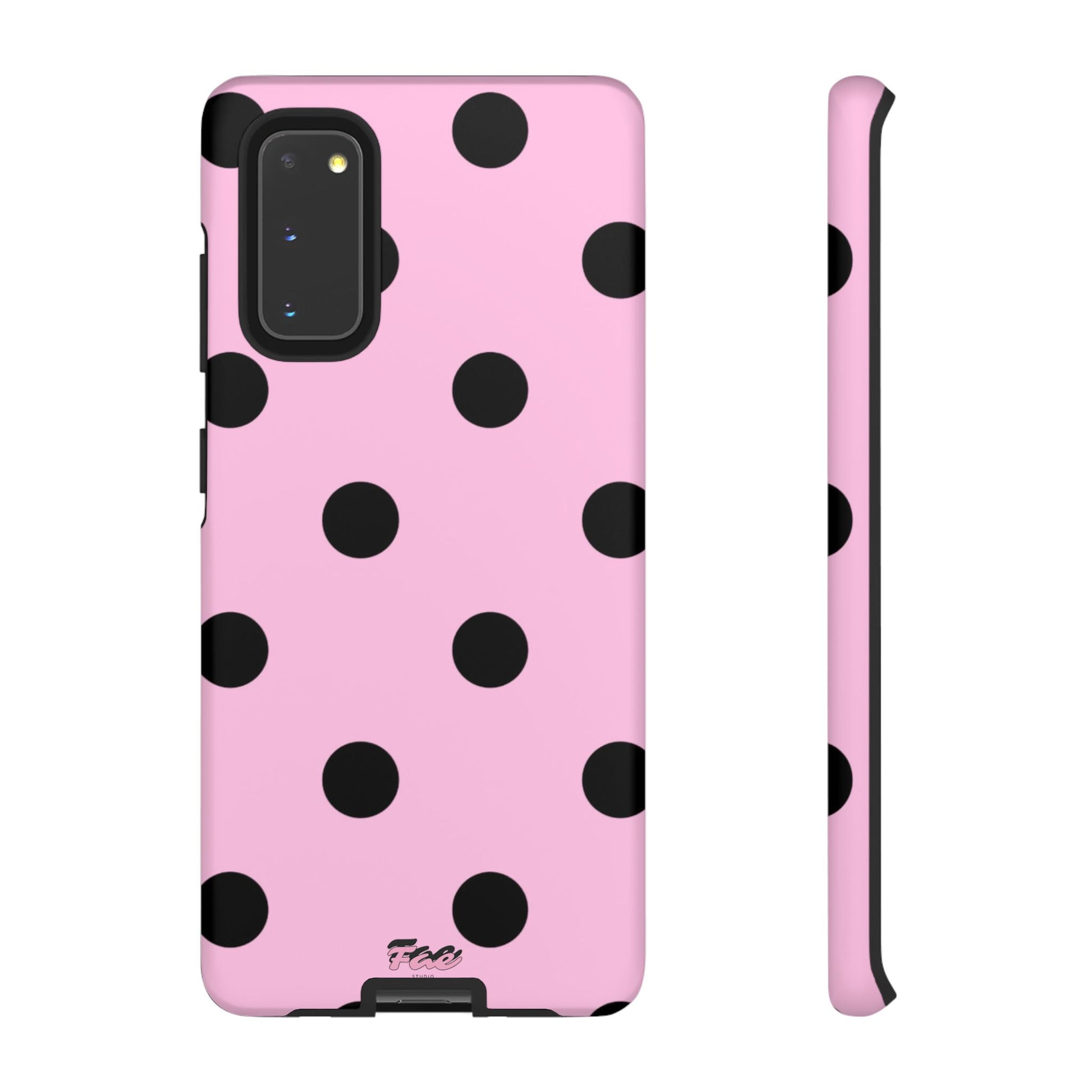 dark pink polka dot case