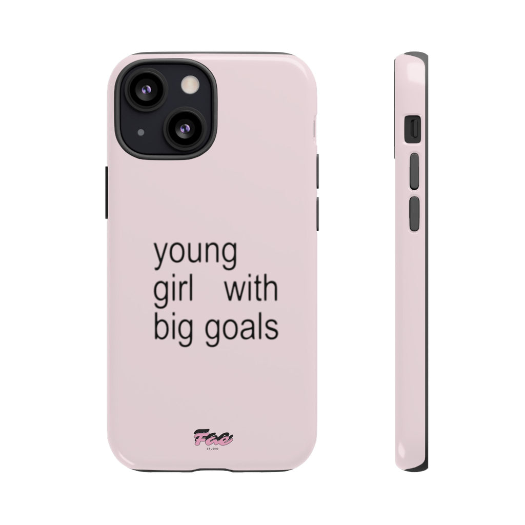 Young girl with big goals case
