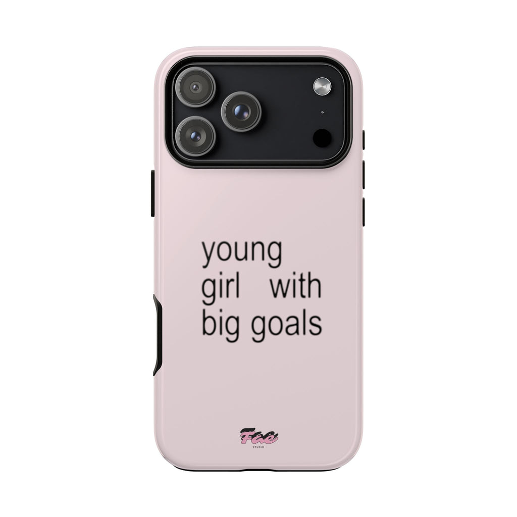 Young girl with big goals case