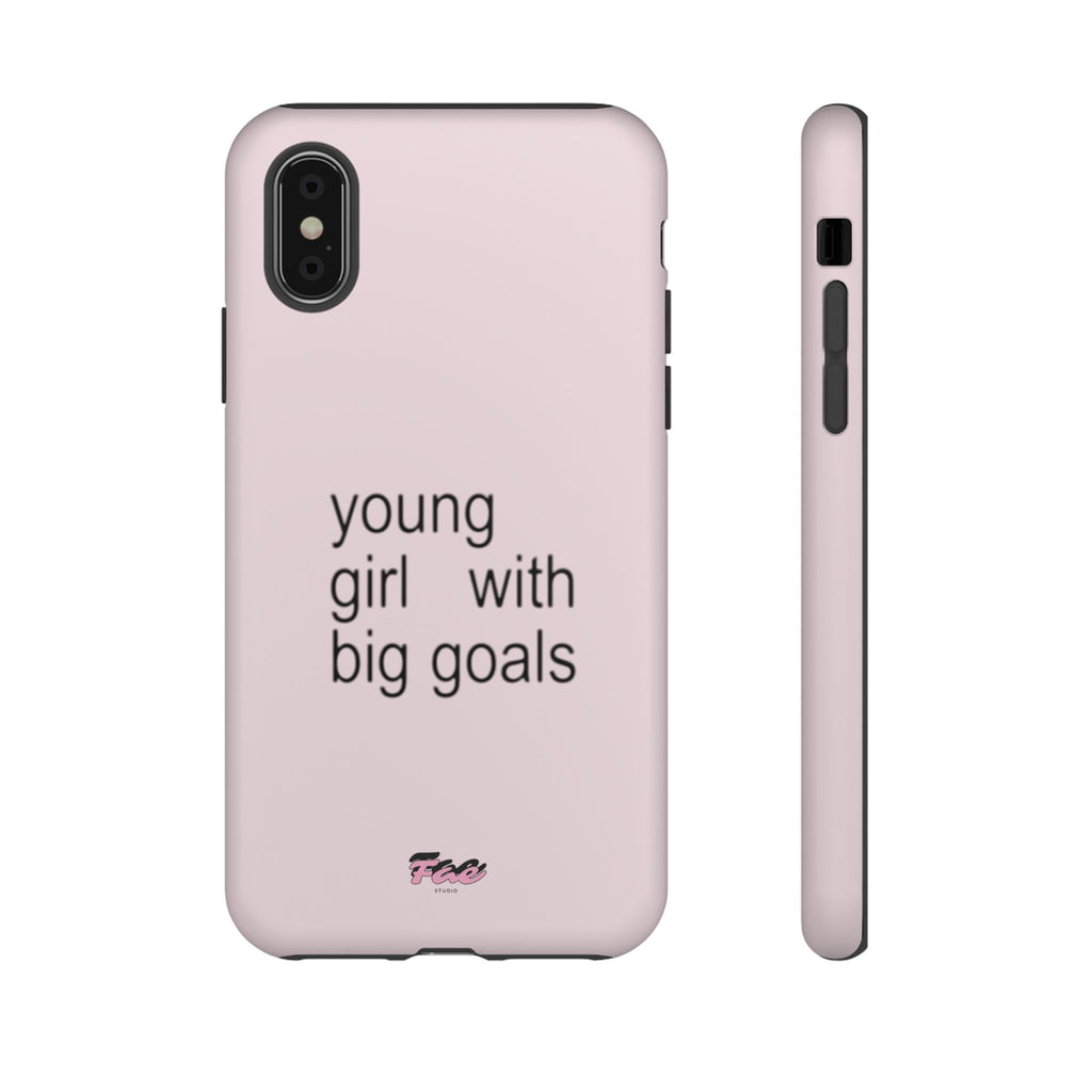 Young girl with big goals case