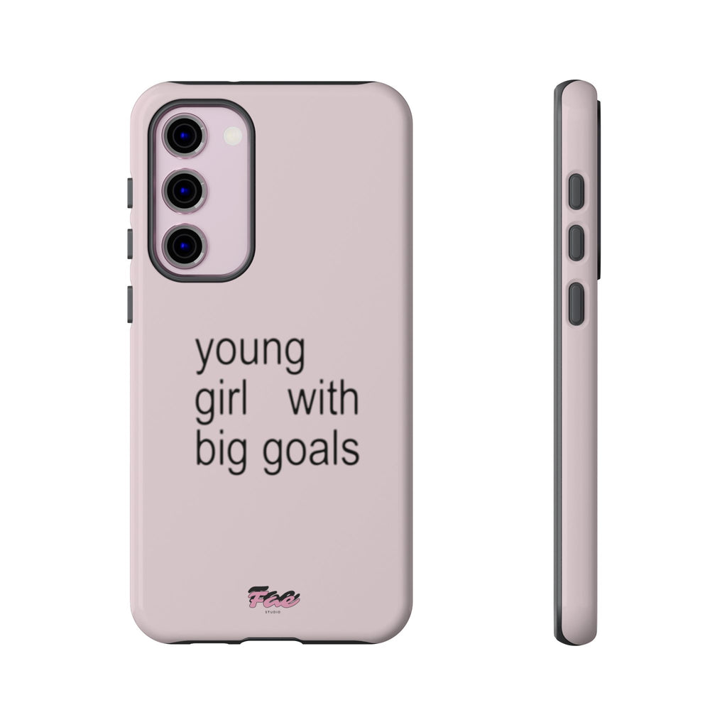 Young girl with big goals case