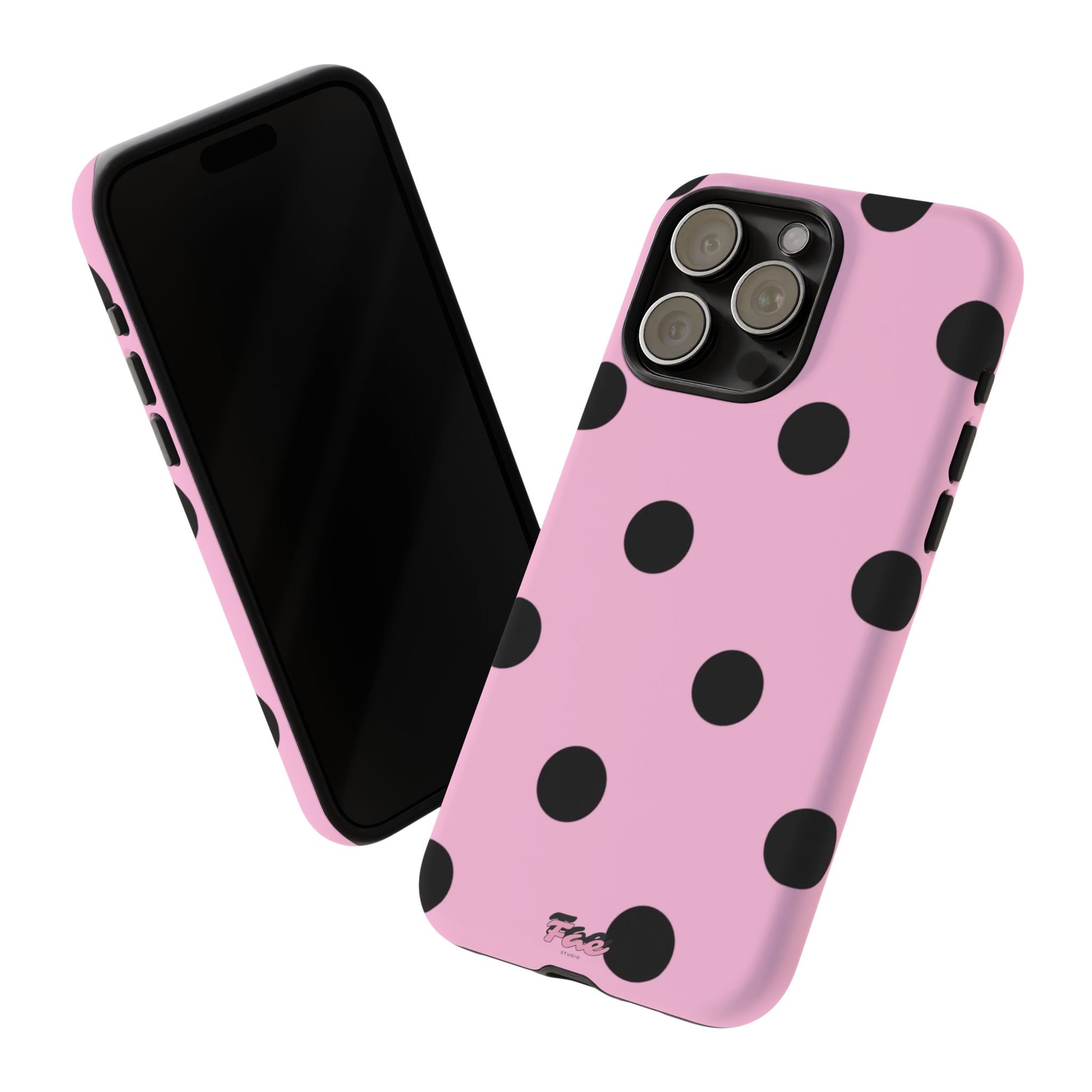 dark pink polka dot case