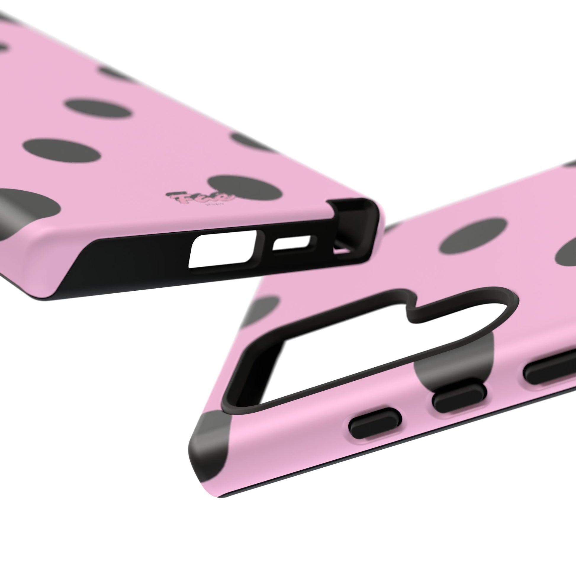 dark pink polka dot case