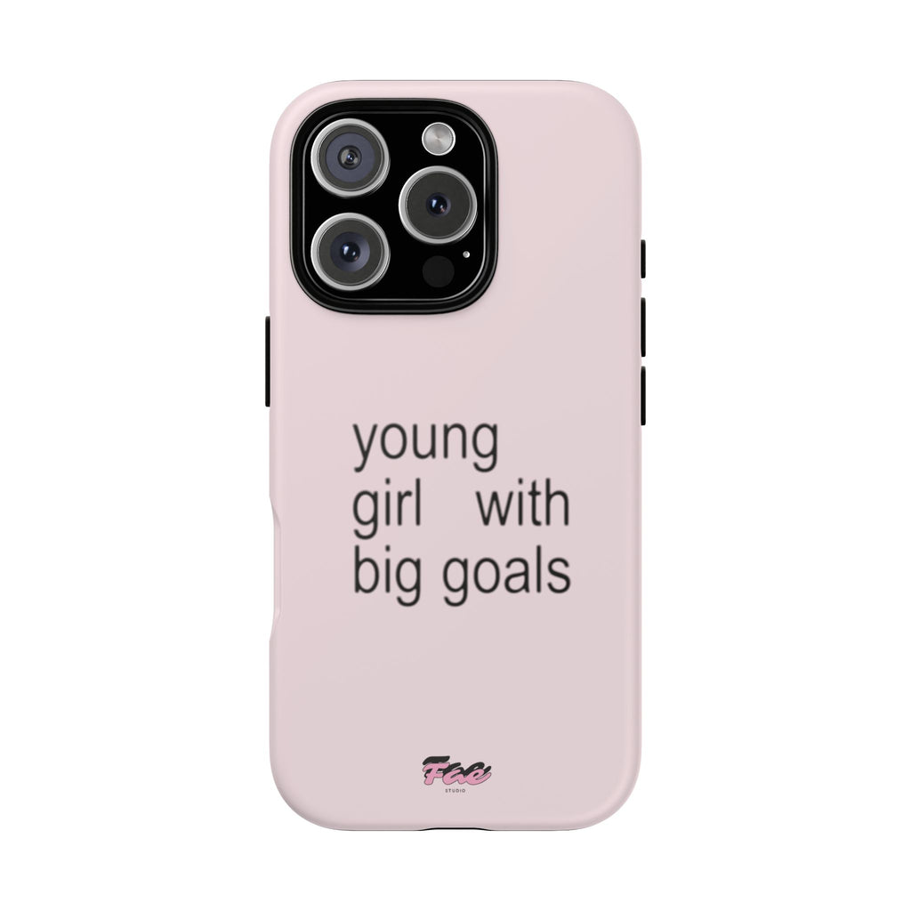 Young girl with big goals case