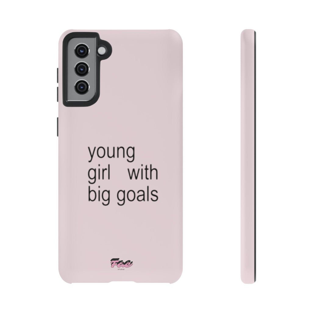 Young girl with big goals case