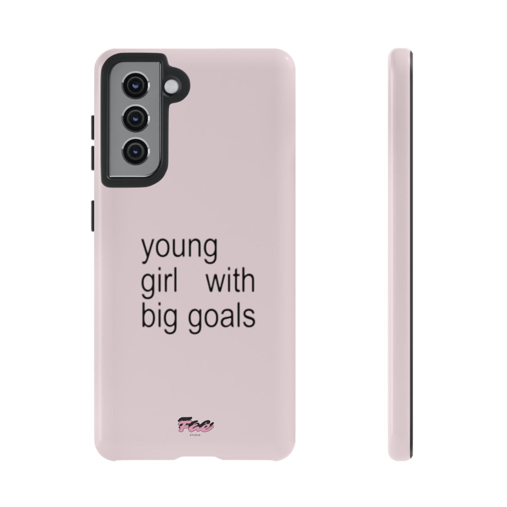 Young girl with big goals case