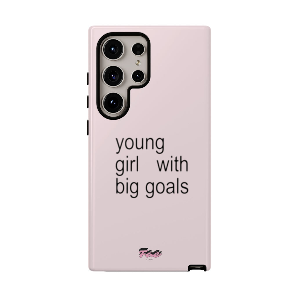 Young girl with big goals case
